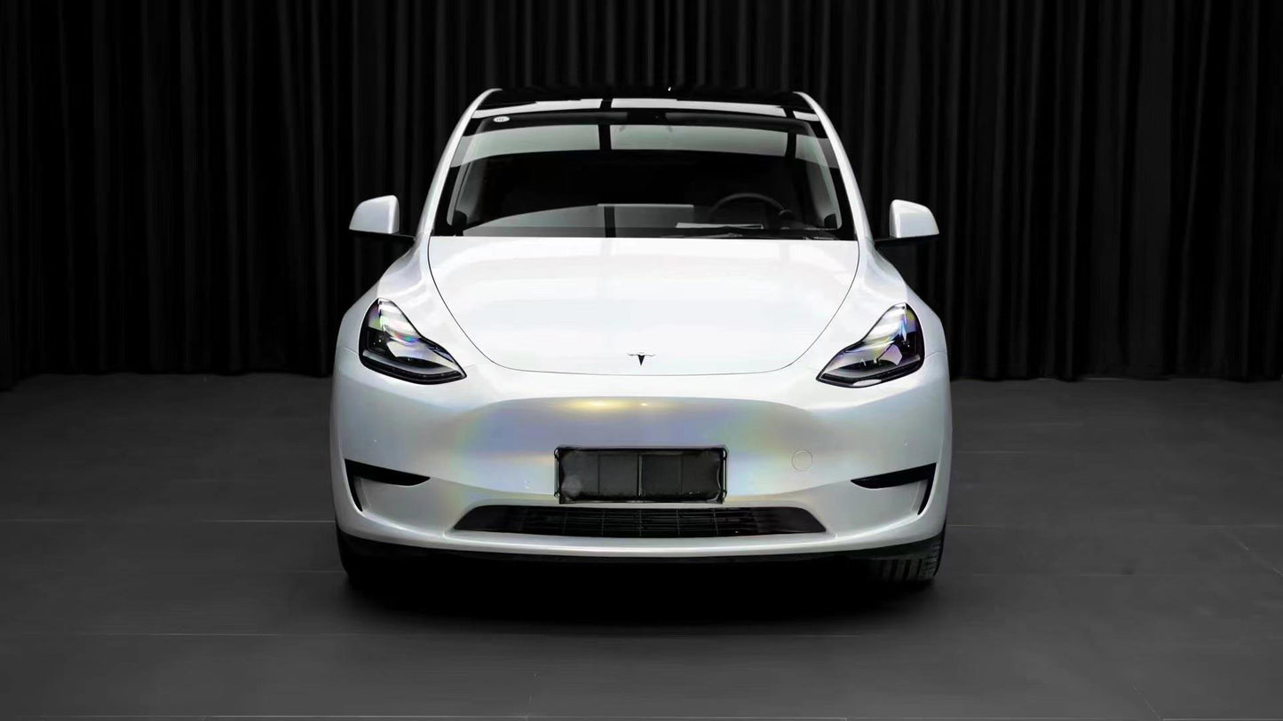 Diamond Laser White Vinyl Wrap