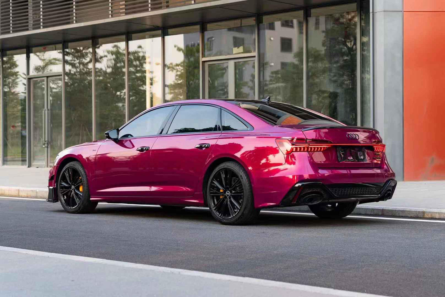 Glossy Glazed Crimson Red Vinyl Wrap