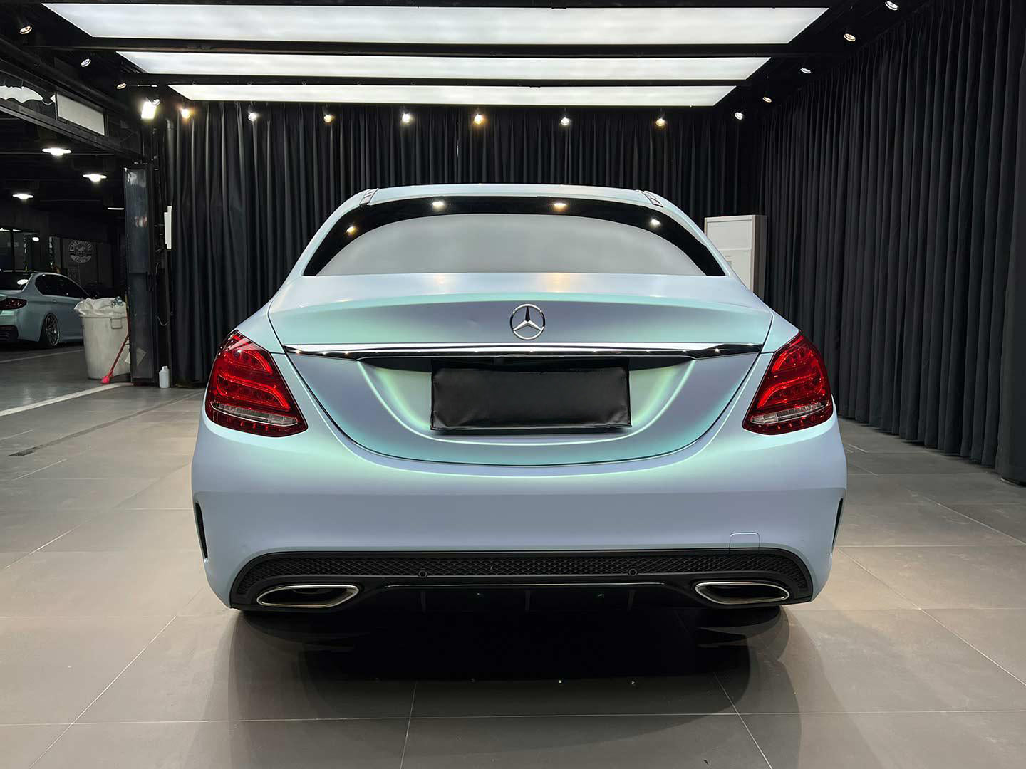 Glossy Mountain blue green Vinyl Wrap Color Shift