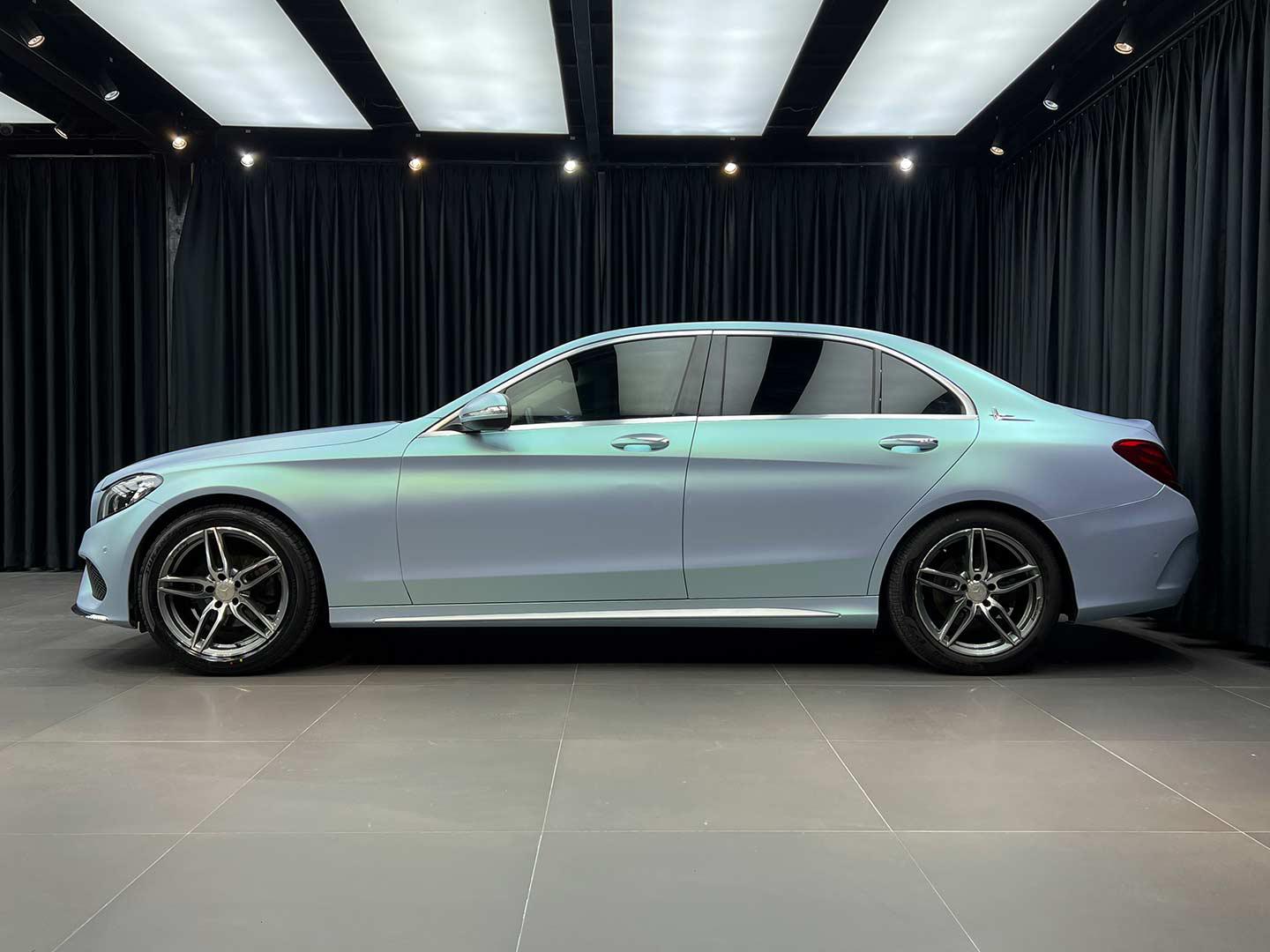 Glossy Mountain blue green Vinyl Wrap Color Shift
