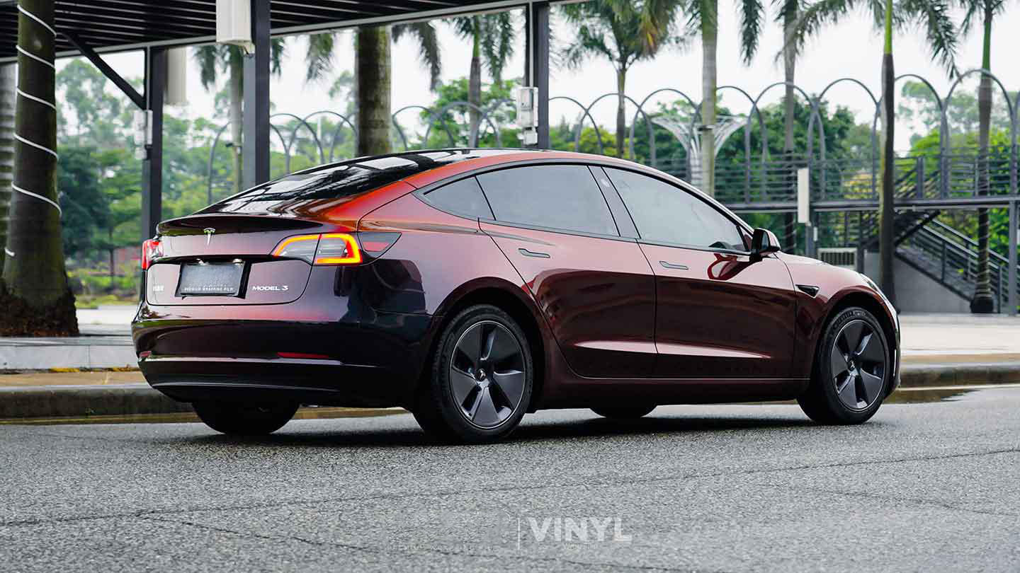 Gloss ‌Mystic Streaming Red Vinyl Wrap Color Shift