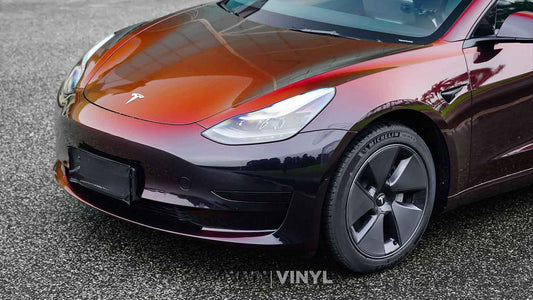 Gloss ‌Mystic Streaming Red Vinyl Wrap Color Shift