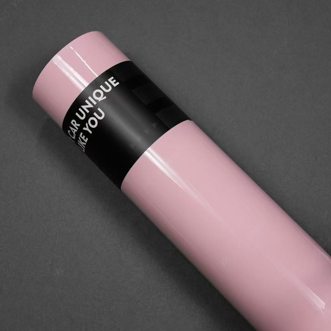 Glossy Misty Pink Vinyl Wrap PET inner